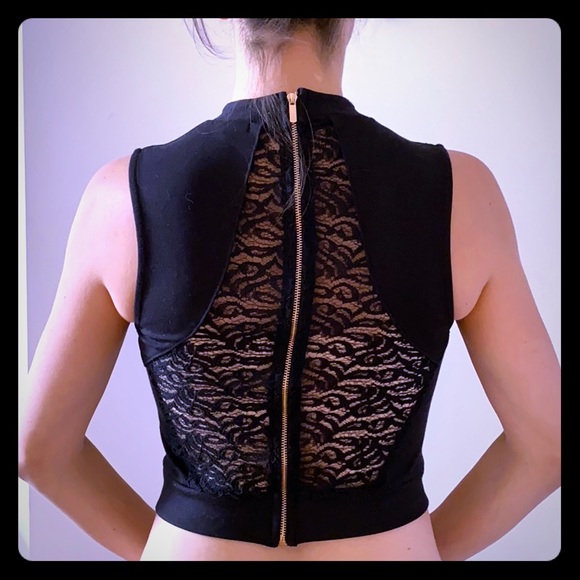 Dynamite sheer lace crop top - Picture 4 of 5